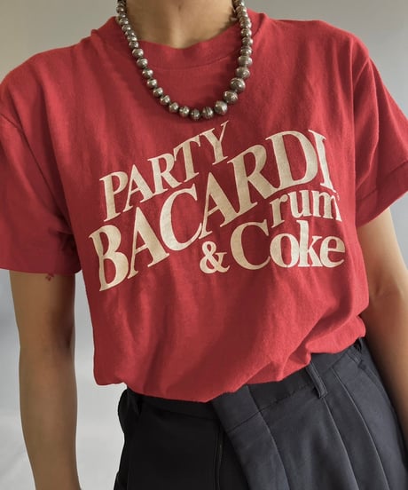 【USED】Made in USA 80's Screen Stars Vest BACARDI T-Shirt /240824-048