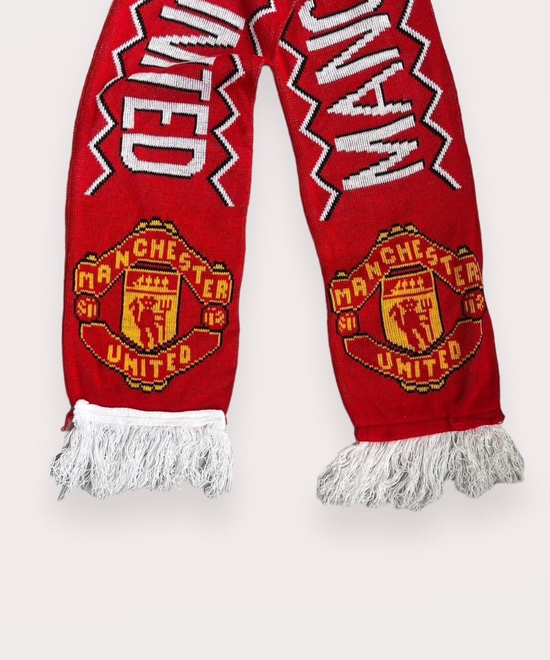 美品 Man Utd ニットマフラー 英国製 公認商品 USED】 Knit Soccer Muffler MANCHESTER UNITED/ 2