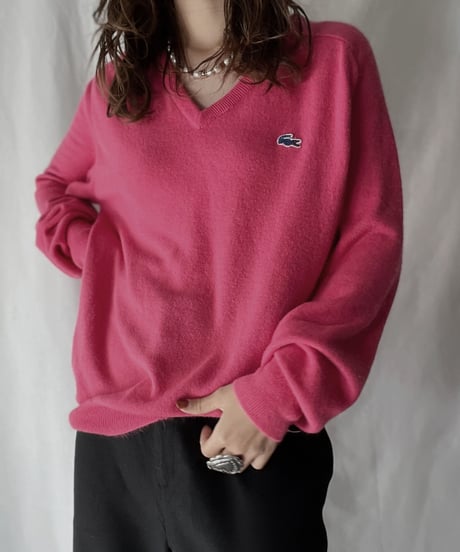 【USED】   LACOSTE Knit Top⑩/211126-026