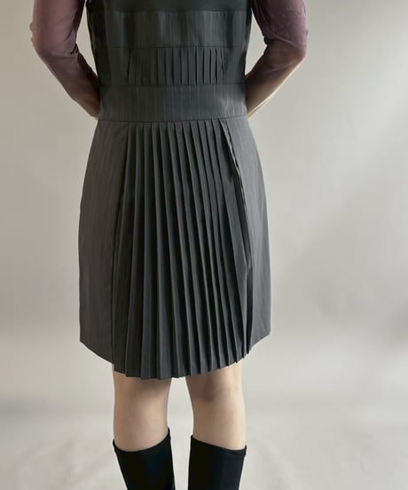 【USED】 Stripe Pattern Pleats Design N/S One-Piece / 260502-012