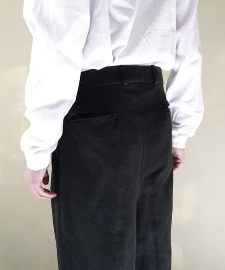 【RE;CIRCLE】 RE 1950s Flench Linen Slacks  BLACK / 221031-002