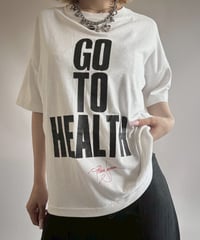 【USED】 RESIZED Made in USA 90's Fruit of the Loom GO TO HEALTH T-Shirt / 250802-011