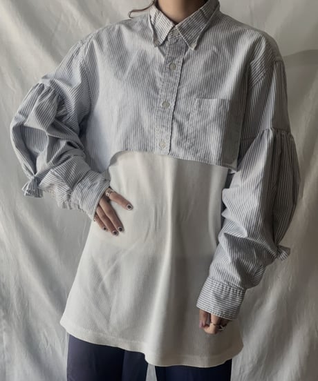 【RE;CIRCLE】  Gather Sleeve Short Shirt②/210303-037