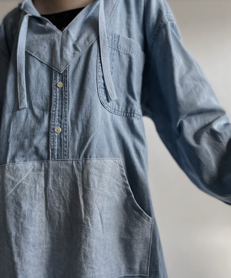 【RE;CIRCLE】 RE Denim Shirt Mexican Hoodie / 220423-020