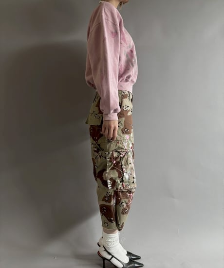 【USED】 Military Camouflage Cut Off Paint Pants /250925-007