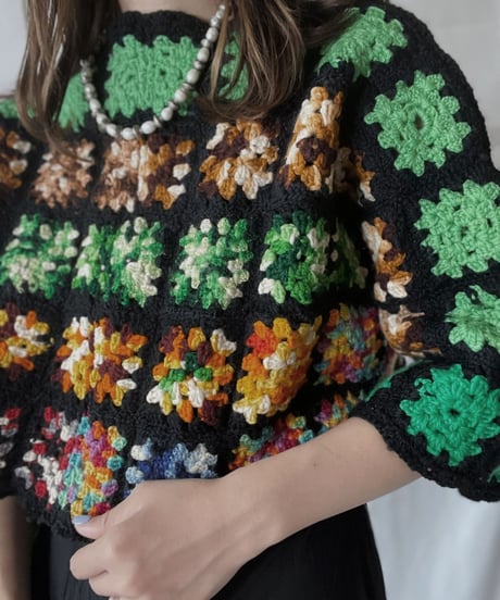 【RE;CIRCLE】 RE Granny Knit Top⑤/211014-005