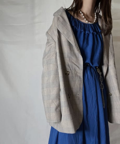 【USED】  Plaid Tailored Jacket/211014-047