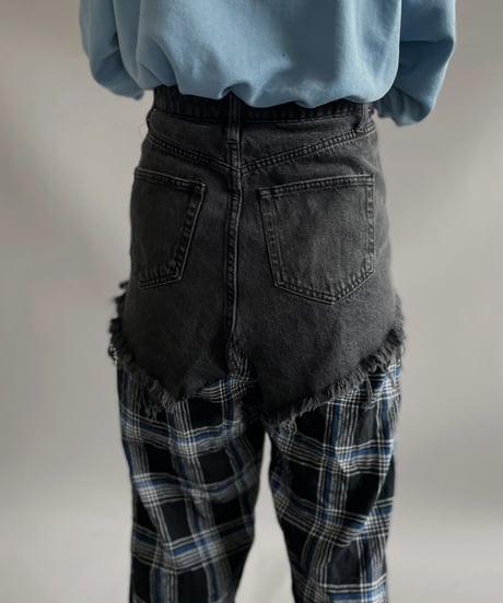 【USED 】CUT OFF Denim Skirt / 231014-013