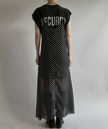 【USED】 Dot Pattern Camisole Long One-Piece  / 250628-008