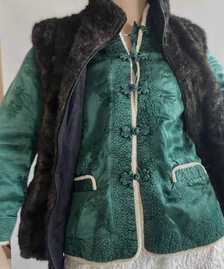 【USED】 Fur Vest Brown / 230102-010