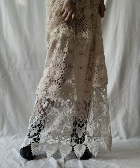 【RE;CIRCLE】 RE Crochet L/S One-piece/210611-027