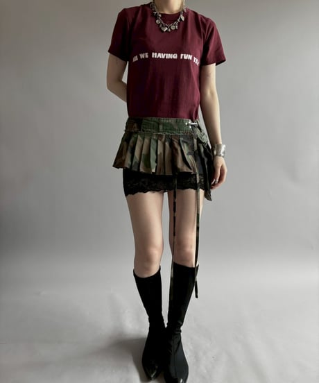 【USED】 RESIZED Made in USA 80's ARE WE HAVING FUN YET? T-Shirt / 260627-006