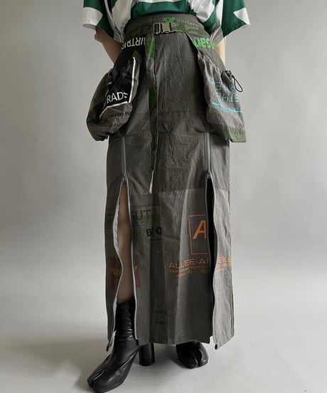 【RE;CIRCLE】RE Eco-Friendly Bag Beit Bag Skirt Dyed Gray / 240613-028