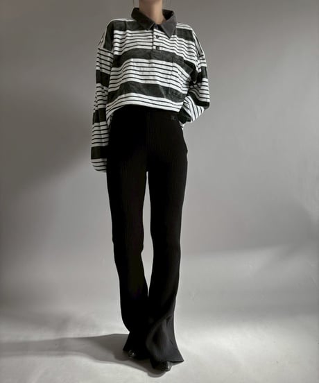 【USED】 GIVENCHY Multi Border Velour Top / 260124-006