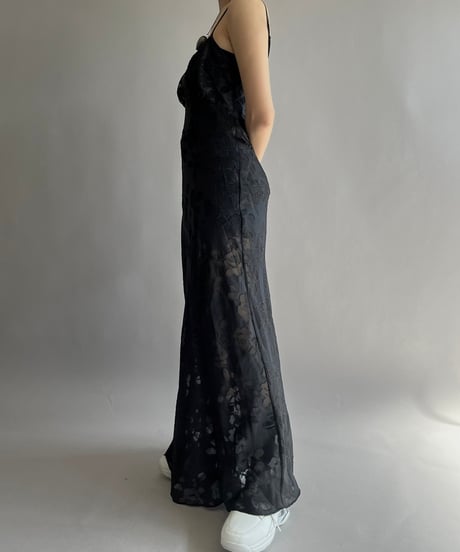 【USED】 Flower Patterned Camisole Long One-Piece/25227-005