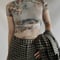 【USED】 Patterned S/S Powernet top  / 230916-009