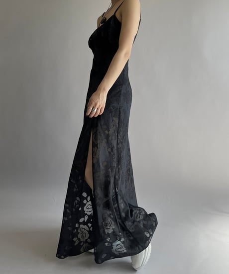 【USED】 Flower Patterned Camisole Long One-Piece/25227-005