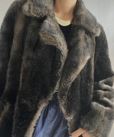 【USED】  Fake Fur Jacket /241221-016