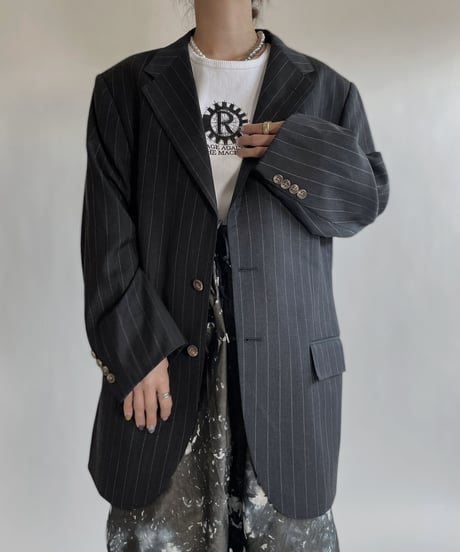 【USED】 Ralph Lauren Stripes Tailored Jacket / 220514-019