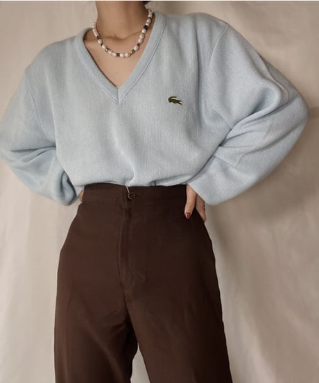 【USED】   LACOSTE Knit Top②/211126-008