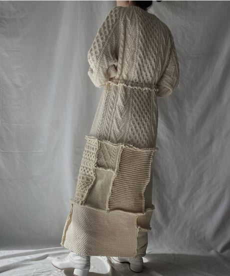 【RE;CIRCLE】 RE Alan Knit Patch Work One-piece②/220120-034