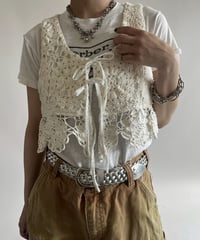 【RE;CIRCLE】RE Crochet Short Vest / 250515-004