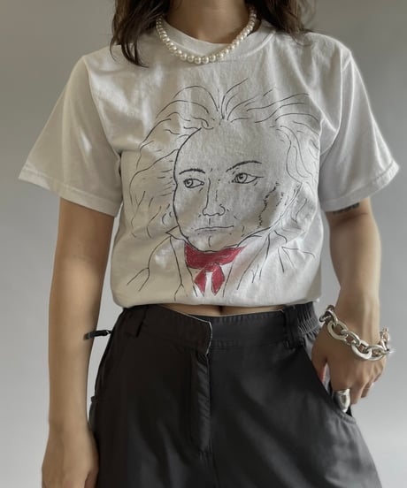 【USED】 Hand Paint Beethoven T-Shirt  /240608-005