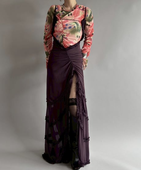 【USED】 Design sheer top/250920-027