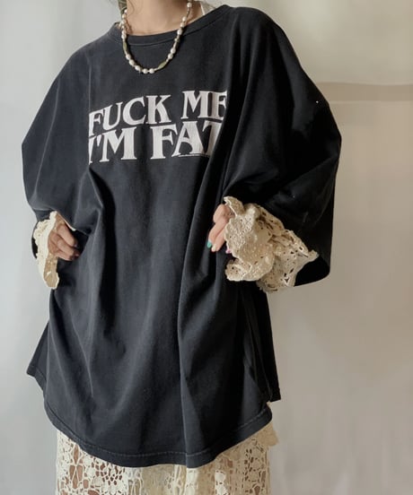 【USED】 S/S T-shirt FUCK ME I’M FAT/210801-046