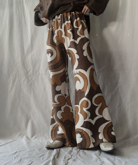 【RE;CIRCLE】 RE Antique Curtain Flare Pants①/ 210613-007