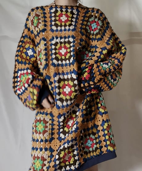 【RE;CIRCLE】 RE Granny Knit L/S Top/210917-012