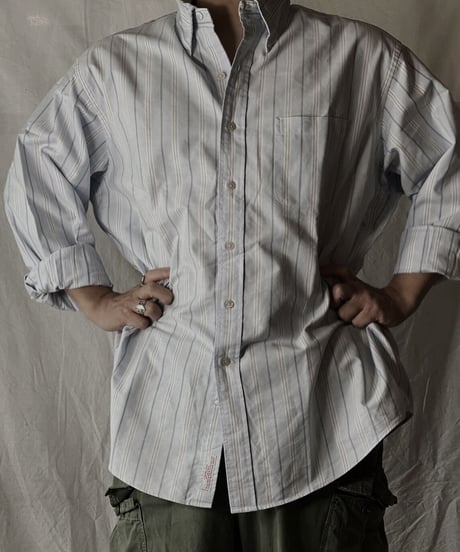 【USED】 Brooks Brothers L/S Strip Shirt④/210624-007