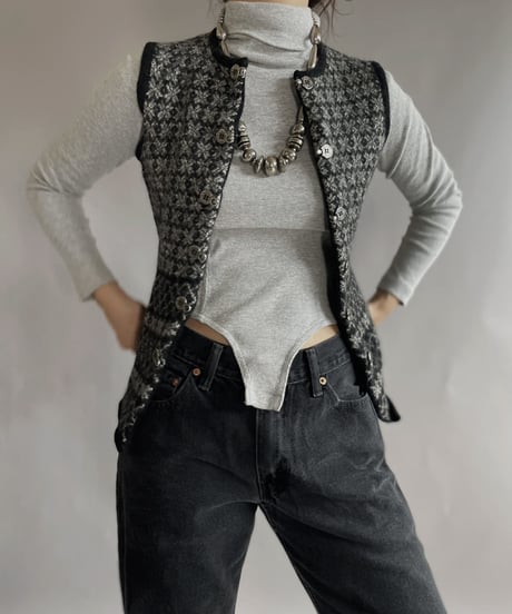 【USED】  Wool Knit Vest / 221029-011