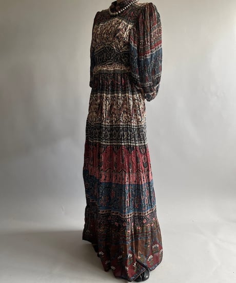 【RE;CIRCLE】 RE Indian Cotton Balloon Sleeved One-piece / 240912-004