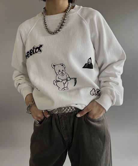 【Mashup Products】 Silk Screen Made in USA Hanes L/S Sweat top /  240217-022