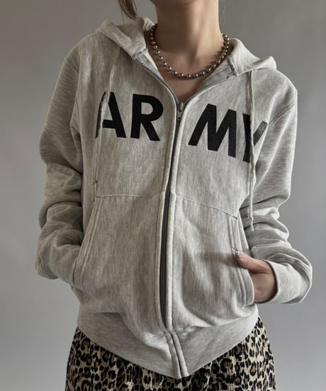 【USED】 ARMY print Zip Parka   /250920-018
