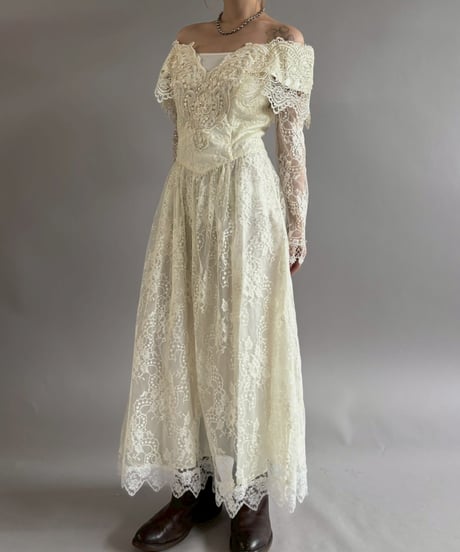 【USED】 Lace Pattern Camisole One-Piece / 260104-006