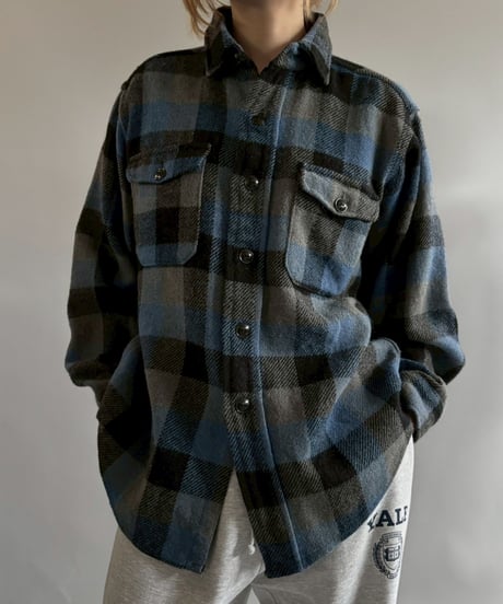 【USED】 MELTON Flannel Shirt Jacket /251025-016