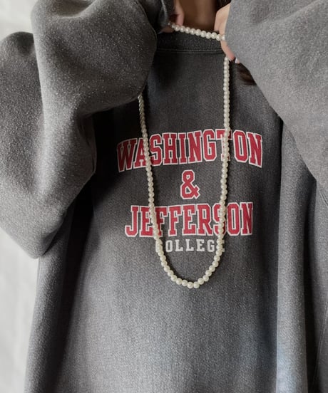 【USED】   Champion Reverse Weave Sweat WASHINGTON & JEFFERSON/211007-020