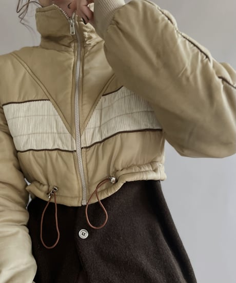 【RE;CIRCLE】 RE Draw Code Short Down Beige / 221215-002