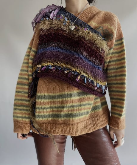 【USED】 Patterned Knit Vest 231209-012