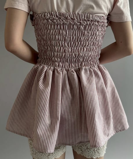【RE;CIRCLE】  RE Stripe Shirt Mini One-Piece / 260611-001