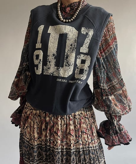 【RE;CIRCLE】 RE Indian Cotton Balloon Sleeved One-piece / 240912-004