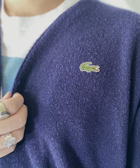 【USED】   LACOSTE Knit Cardigan③/211007-004