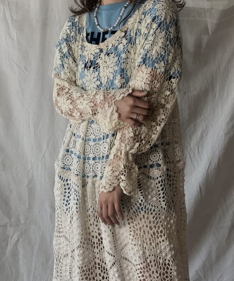 【RE;CIRCLE】 RE Crochet Lace Dress①/210421-001
