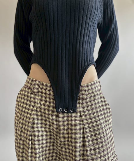 【RE;CIRCLE】 RE Rib Knit Leotard Top / 260416-004