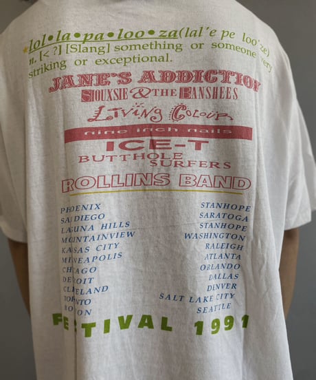 【USED】  Fes T-shirt LOLLAPALOOZA 1991s  /230703-018