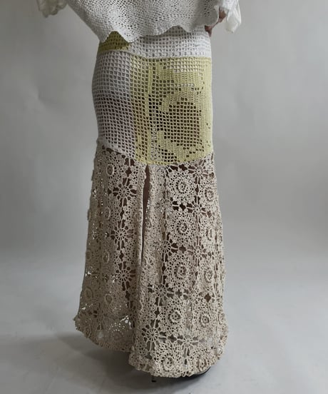 【RE;CIRCLE】 RE Crochet Lace Mermaid Skirt / 220427-009