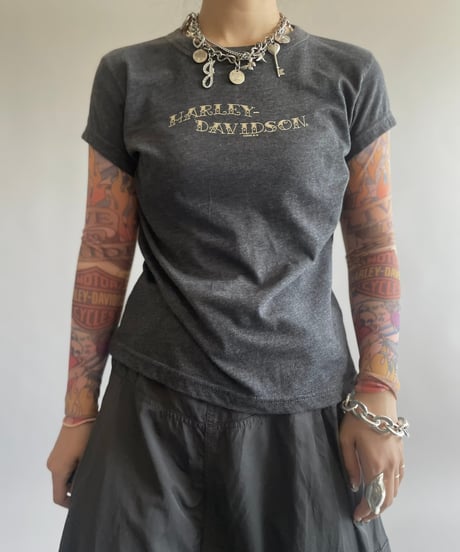 【USED】 Made in USA HARLEY-DAVIDSON Patterned L/S Top /240914-013