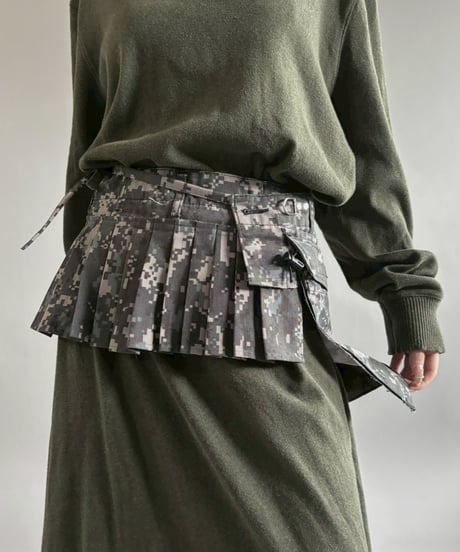 【RE;CIRCLE】 RE Military Camouflage Wrap Skirt / 260226-008
